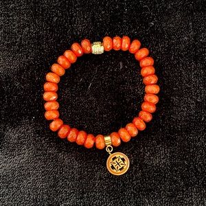Orange Rustic Cuff Bracelet